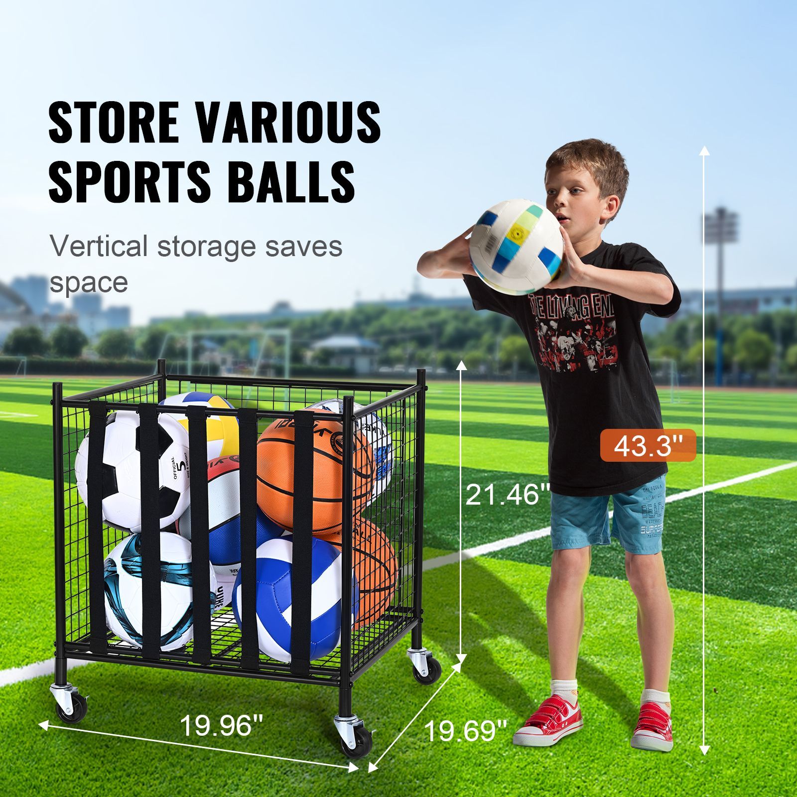 Carrinho de Armazenamento de B - Sports Equipment Cart avaliação e preço