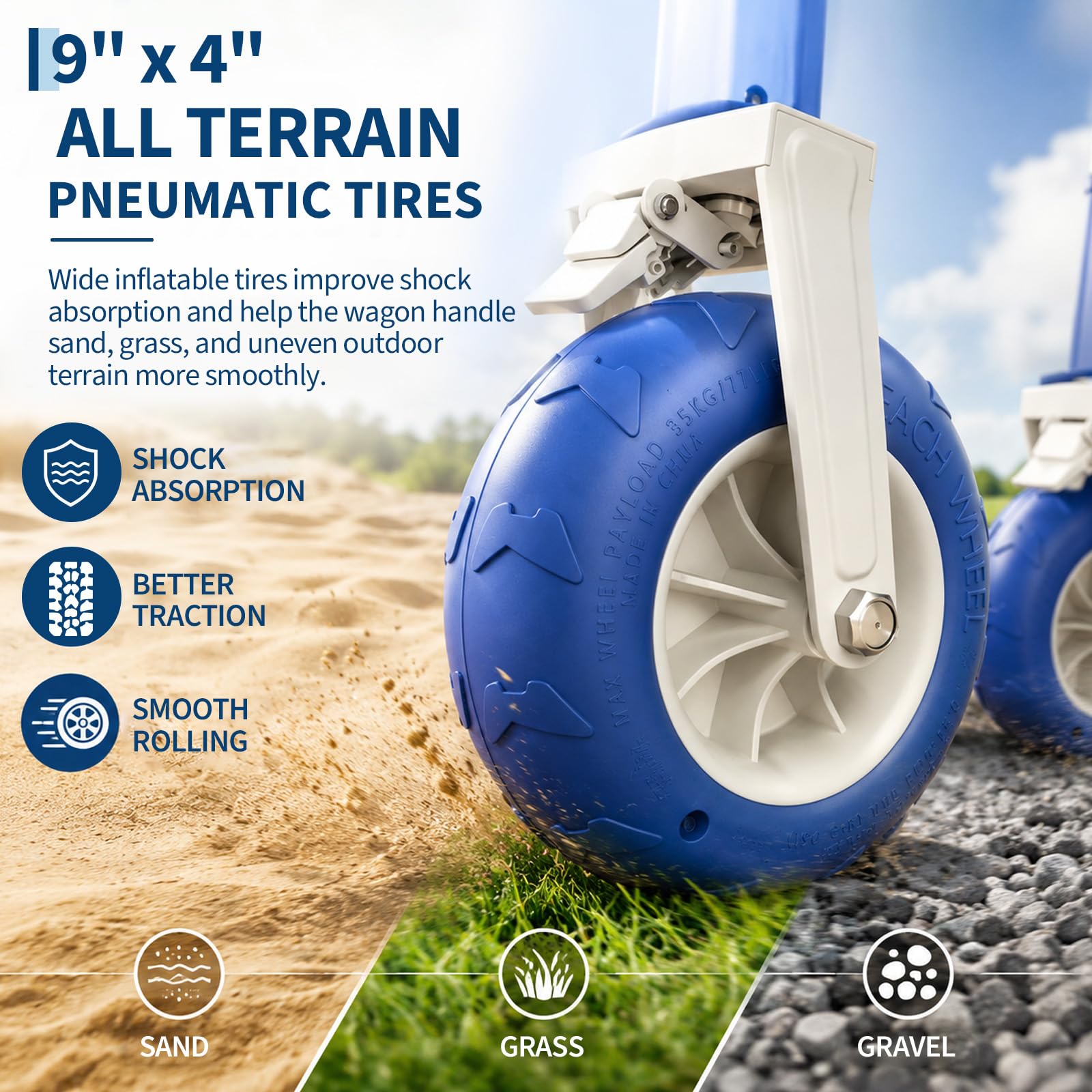 Carrinho de Praia Reforçado 46 - Sports Equipment Trolley avaliação e preço